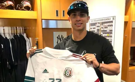 Chucky Lozano: Regaló playera de la Selección Mexicana a Luis Cessa, lanzador de Yankees