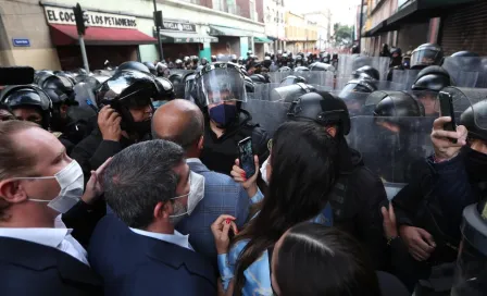 CDMX: Lía Limón fue herida en protesta de alcaldes que terminó en golpes