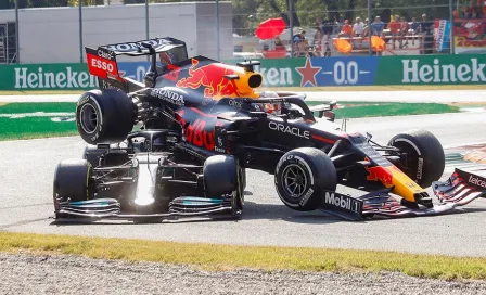 Verstappen y Hamilton tuvieron impresionante choque en Gran Premio de Italia