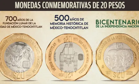 Banco de México emitió seis monedas conmemorativas por la celebración de la Independencia