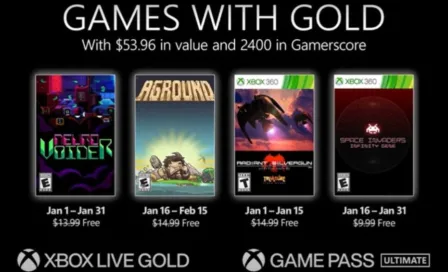 Xbox: Revelados los juegos gratis de Gold para enero