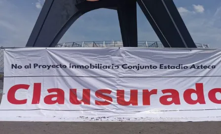 CDMX: Estadio Azteca fue 'clausurado' por vecinos como protesta a la remodelación