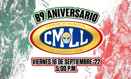 CMLL: Celebrará su aniversario 89 en septiembre en la Arena México