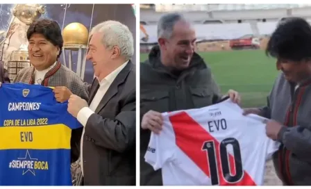 Evo Morales, expresidente de Bolivia, visitó a River y Boca el mismo día