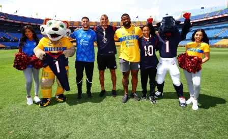 Tigres: Houston Texans visitó al equipo felino en el Volcán