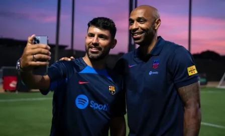 Barcelona: Kun Agüero y Thierry Henry, invitados de lujo en práctica