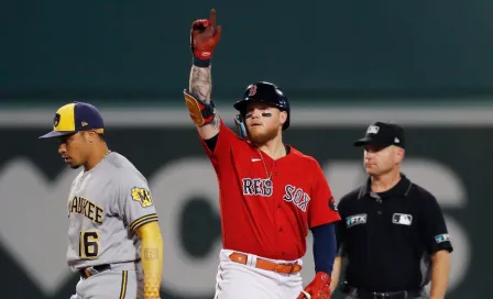 Alex Verdugo: Mexicano impulsó su carrera 52 del año en victoria de Boston ante Milwaukee