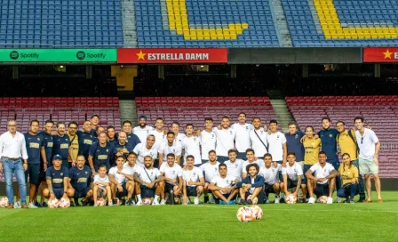 Pumas: Ya reconoció la cancha de Camp Nou