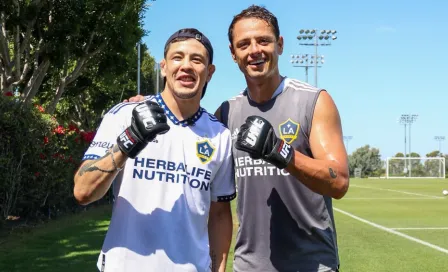 Brandon Moreno y Chicharito Hernández convivieron en el entrenamiento de LA Galaxy