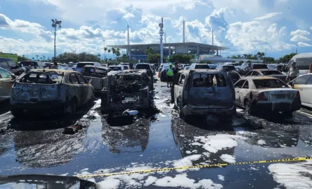 NFL: Autos se incendiaron en el Hard Rock Stadium por una parrilla encendida