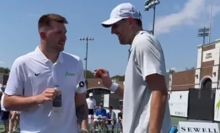 Luka Doncic y Dirk Nowitzki se enfrentan 1 a 1... ¡en tenis!