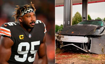 Myles Garrett, de los Cleveland Browns, dado de alta tras aparatoso accidente