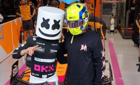 F1: Marshmello intercambió 'cabeza' con Lando Norris previo a la práctica del GP de Singapur