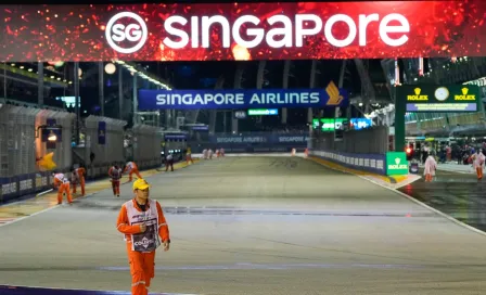 F1: GP de Singapur se retrasó por la lluvia; comenzará una hora después