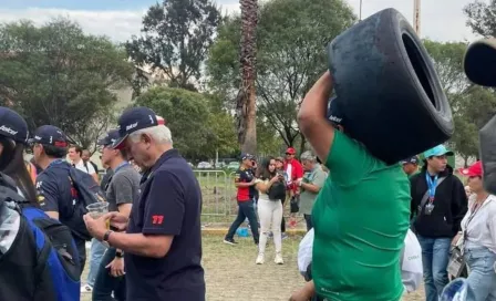 Gran Premio de México: Aficionado se llevó un neumático de recuerdo 