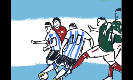 Argentina vs México: Recrearon anotación de Messi al Tri en animación