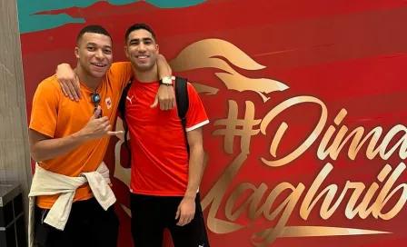 Kylian Mbappé felicitó a Hakimi tras la clasificación de Marruecos