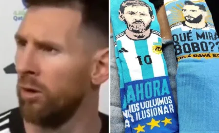 Lionel Messi: '¿Qué mirás, bobo?', aparece en calcetas con la frase 