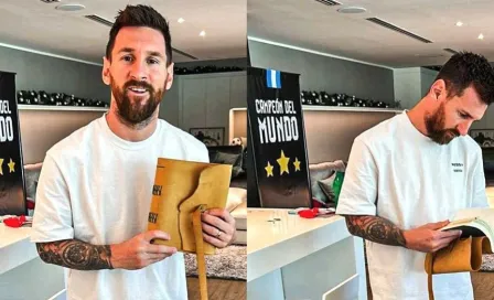 Lionel Messi recibió libro de agradecimientos de sus vecinos por ganar el Mundial