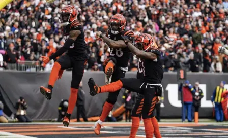 NFL: Joe Mixon se burla del volado de Playoffs con festejo ante Ravens