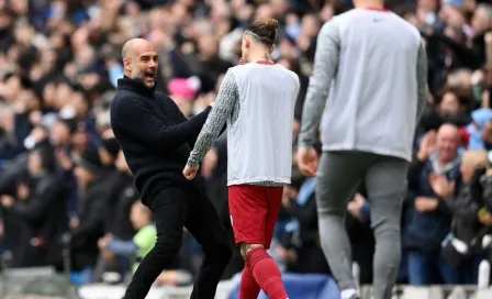 Pep Guardiola se burló y le festejó gol en la cara a jugadores del Liverpool