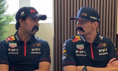 Red Bull le pone bigote a Checo Pérez y Max Verstappen y se desatan los memes