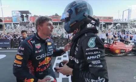 Max Verstappen se encaró con Russell tras incidente en la carrera de Sprint