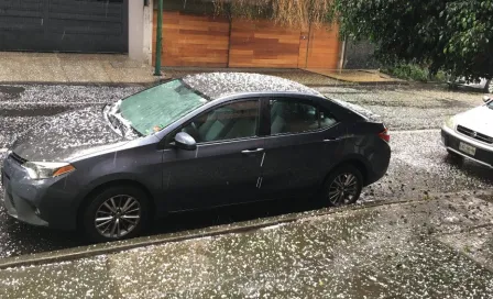 Se registra intensa lluvia con granizo en la Ciudad de México