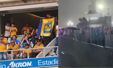 Tigres: Afición felina aguanta fuerte lluvia en la Macroplaza ilusionados con un título ante Chivas