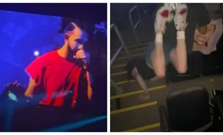 Tatum aparece en concierto de Drake y mujer azotó de cara contra las escaleras por la emoción 