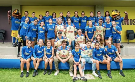 América Femenil convivió con el Team Infierno previo a juego ante Barcelona