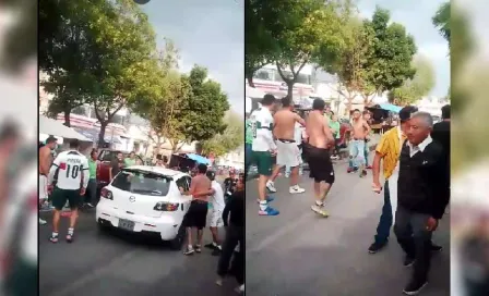 ¡Campal en Puebla! Pelea masiva se desató en las calles de la colonia Romero Vargas 