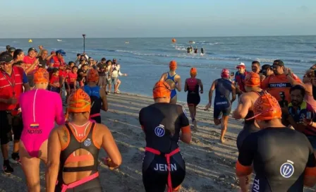 Cocodrilo obliga a suspender la prueba de natación en el Triatlón de Acapulco