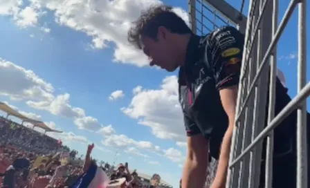 Checo Pérez sale y agradece a los fans en el Gran Premio de Estados Unidos