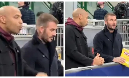 ¡Se acaba sus papas! Thierry Henry se termina la botana de David Beckham 