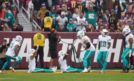 ¡En la montaña rusa! Dolphins festejó TD ante Washington como en un parque de diversiones