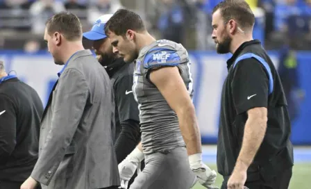 ¿Se perderá los Playoffs? Sam LaPorta salió lesionado del duelo ante los Vikings