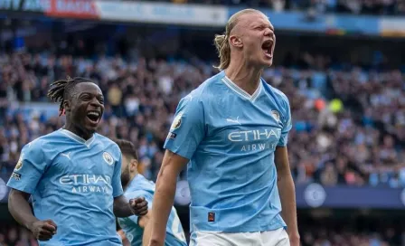 Erling Haaland celebra a lo grande el agónico triunfo del Manchester City