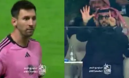 ¡Un 'six' y a dormir! La épica reacción de Turki Sheikh al cambio de Lionel Messi ante Al-Nassr