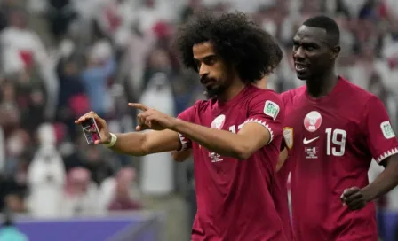 Jugador de Qatar realiza 'mágico' festejo tras anotar en la Final de la Copa de Asia