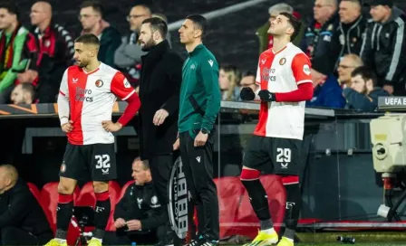 Santiago Giménez fue cambio en empate de Feyenoord ante Roma en Europa League