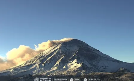 ¡Vaya imagen! El Volcán Popocatépetl está completamente nevado