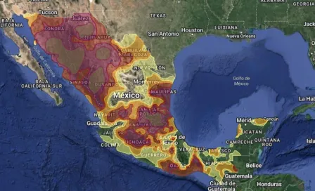 Revelan mapa de niveles de sequía en México 