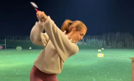 ¡Insólito! Georgia Ball, golfista profesional, recibe críticas de su swing por un instructor de top golf