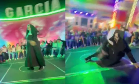 ¡La besó el diablo! La famosa Monja de la feria se cayó mientras bailaba