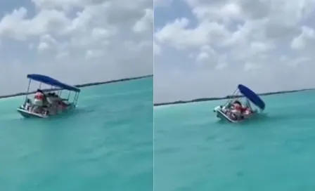 Se hunde lancha en Bacalar con al menos 12 ocupantes ¡Checa las imágenes!