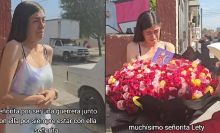 El Patrón sorprende con flores y dinero a la mamá de Mildred, pequeña que murió de cáncer 