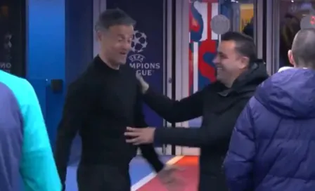 ¡Adiós polémica! Luis Enrique y Xavi se abrazaron con energía previo al PSG vs Barça