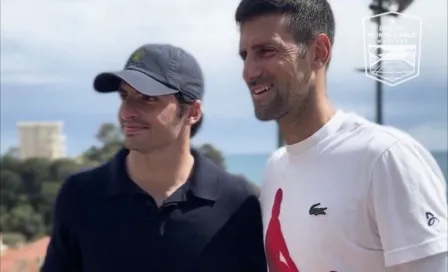 Carlos Sainz se encontró con Djokovic y Jannik Sinner en el Másters de Monte Carlo