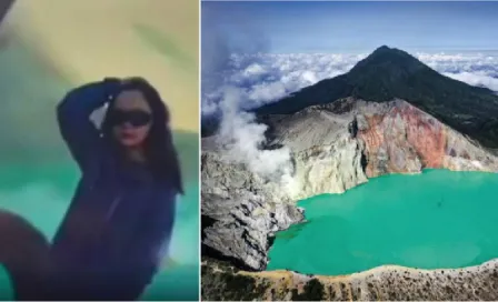 Muere una turista al caer en cráter de un volcán activo en Indonesia mientras se tomaba una foto